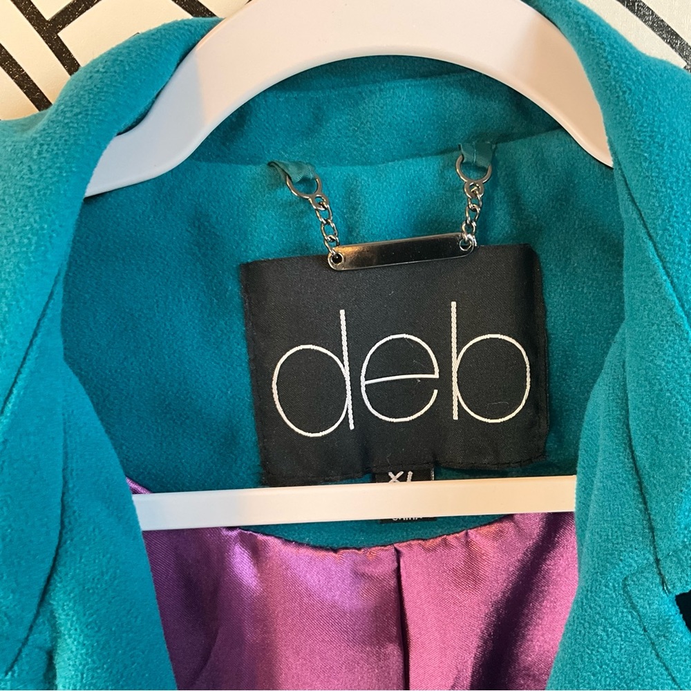 Vintage Y2K, Deb pea coat turquoise 2000s - Picture 2 of 3